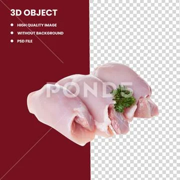 Full Chicken Meat PNG: Fresh Poultry Cuts and Portions PSD-sjabloon