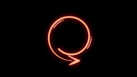 Full Circle Arrow Loop Pointer Animation Stock Footage 347212839