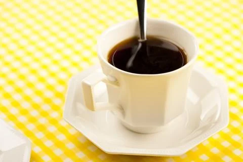 Full coffee cup shot Stock Photos