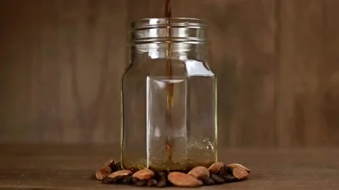 Full Coffee Pour Slow Motion Stock Footage 138539806