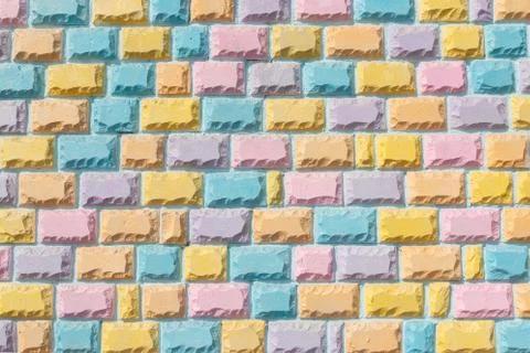 Full color brick wall Stock Photos