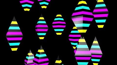 Full Color Dance Geometry VJ Loops Stock Footage 74357249