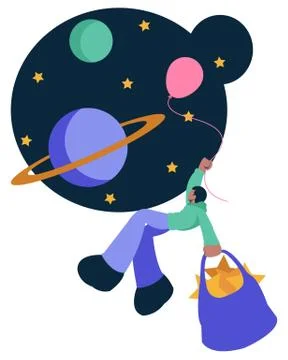 Full Color Flat Illustration Stock Illustration