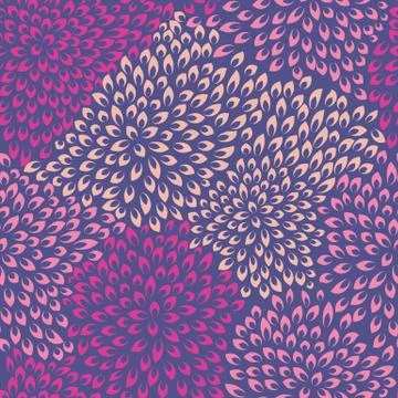 Full colored Abstract Flower Seamless Pattern Background Stock Illustration