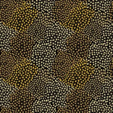 Full colored Abstract Flower Seamless Pattern Background Stock Illustration