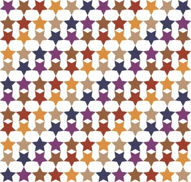 Full Colored Hypnotic Background Seamless Pattern. illustration Stock Illustration