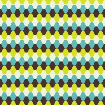 Full colored Hypnotic Seamless Pattern Background. Illustraion Illustrazione stock