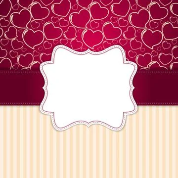 Full colored Vintage Card with Frame Illustration Stock Illustration