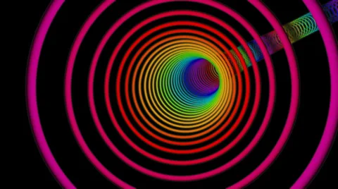 Full colours ring tunnel Stock Footage 32402140