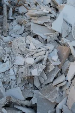 Full construction site debris container 스톡 사진