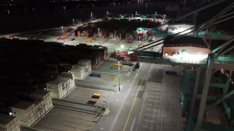 Full of Containers - Norfolk, VA Video stock 336398440