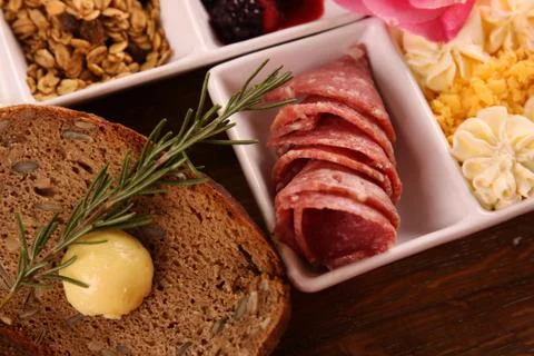 Full continental breakfast Stock Photos