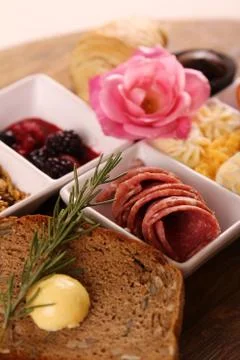 Full continental breakfast Foto stock
