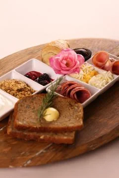 Full continental breakfast Foto stock