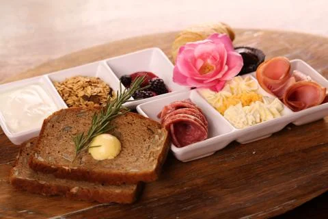 Full continental breakfast Stock Photos