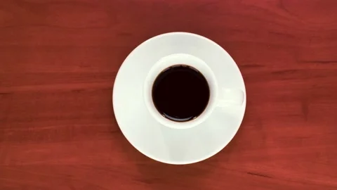 Full cup of espresso coffee 動画素材 181063044