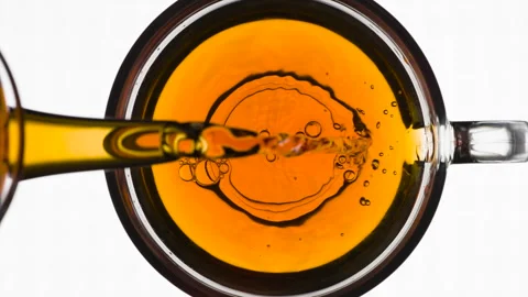 Full Cup of Fresh Tea 4K Stock Footage 252395422