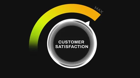 Full Customer Satisfaction concept 4k animation with node turning maximum 動画素材 299449554