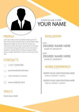 Full customized creative and modern curriculum vitae design vector template Illustrazione stock