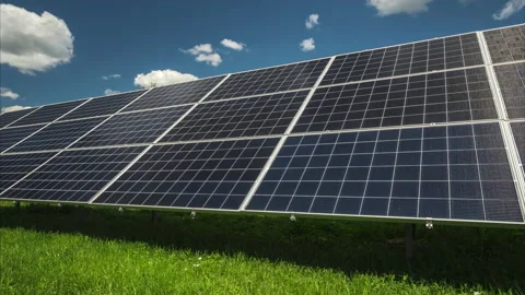 Full day of solar power from dawn to dusk Stock Footage 136034338