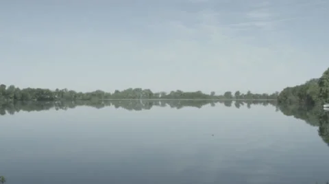 Full day timelapse on lake Stock Footage 42802931