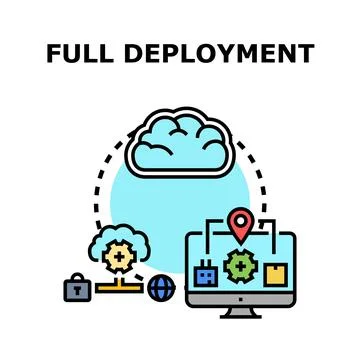 Full deployment icon vector concept strategy Stock Illustration