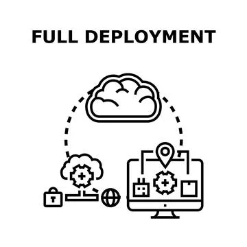 Full deployment icon vector concept strategy イラスト素材