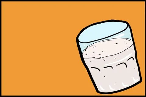 Full Drinking Glass Stock Illustration