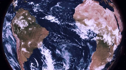 Full earth rotating in space. Stock Footage 172084092