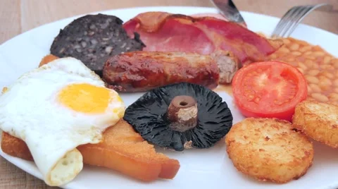 Full english breakfast Stock Footage 49495879