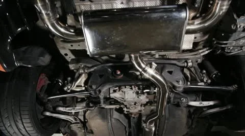 Full exhaust system of a car Stock Footage 11868649