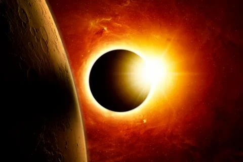 Full exlipse Ilustração Stock