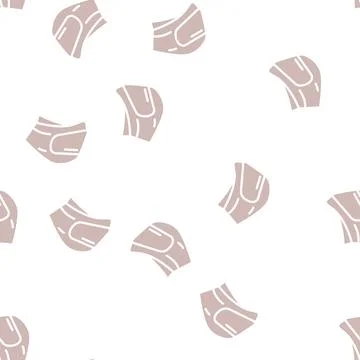 Full face helmet motorcycle glyph vector seamless pattern Stock Illustration