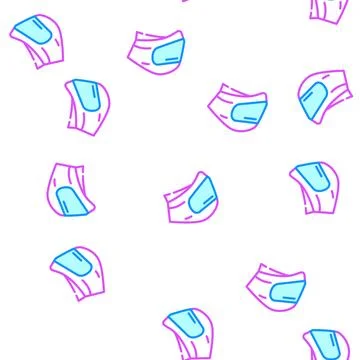 Full face helmet motorcycle vector seamless pattern Stock Illustration