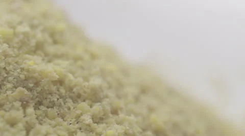 Full-fat extruded soy rotate on white surface Stock Footage 55101816