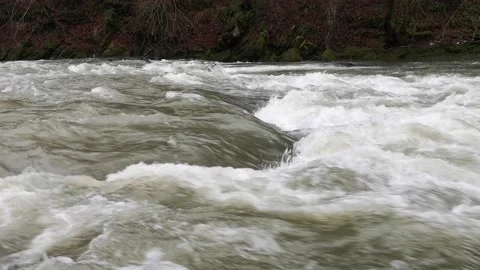 Full-flowing mountain river Stock Footage 146334016