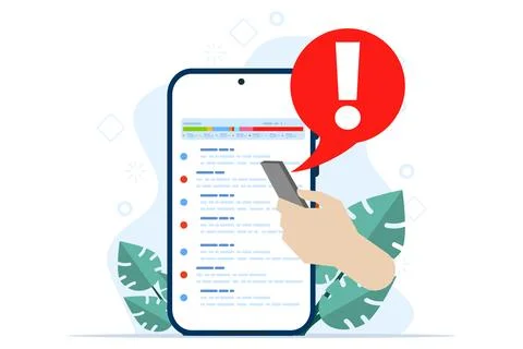 Full Folder Concept. Clean the memory or storage of your phone or computer. Stock Illustration