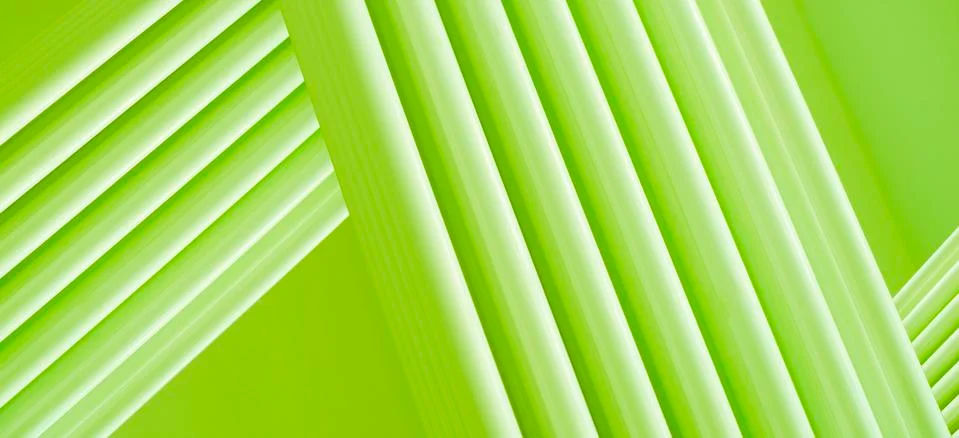 Full frame abstract of intersecting three dimensional green lines Stock Photos