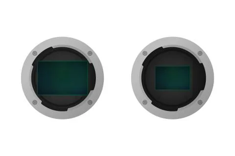 Full frame and crop image sensor イラスト素材
