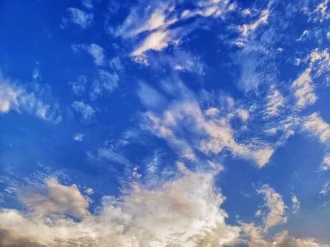 Full Frame Background of Blue Cloudy Sky Stock Photos