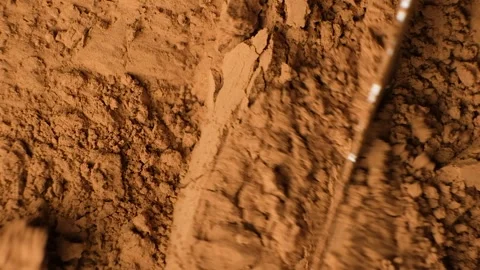 Full-Frame Background Cocoa Powder Smear Top View Stock Footage 335836119