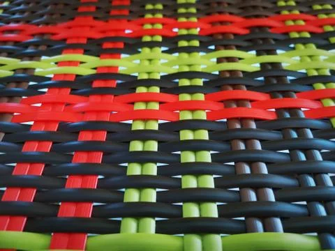 Full Frame Background of Colorful Plastic Strips Pattern Foto stock