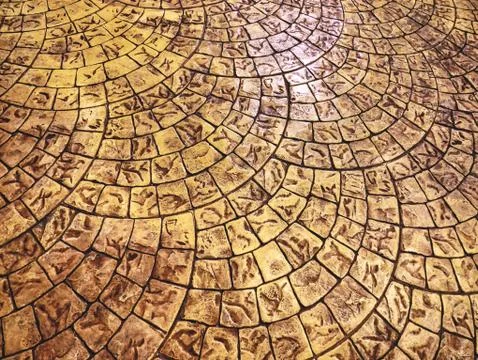 Full Frame Background of Curved Tiled Pattern Floor Stock Photos