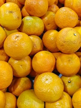 Full Frame Background of Fresh Ripe Mandarin Oranges Stock Photos