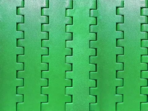 Full Frame Background of Green Modular Conveyor Belt Pattern Stock Photos