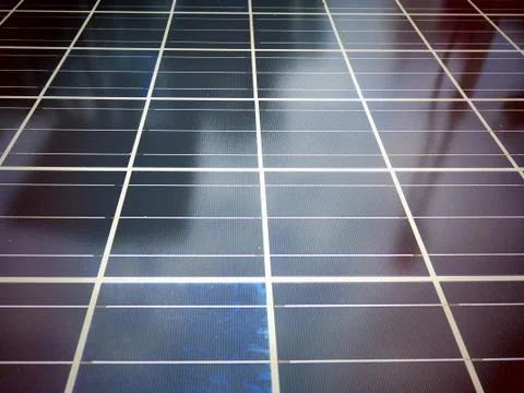 Full Frame Background of Solar Cell Panels Stock Photos