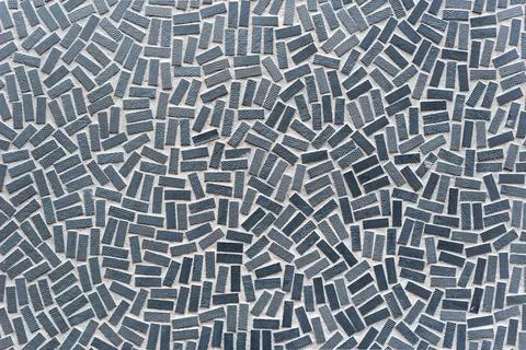 Full frame background texture of grey mosaic tiles Stock Photos