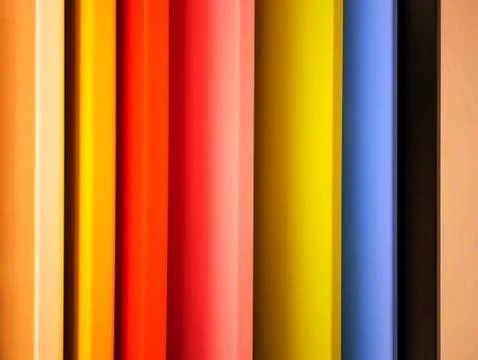 Full Frame Background of Vibrant Colored Wooden Boards Foto stock