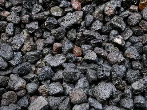 Full Frame Background of Wet Pebble Stones Foto stock