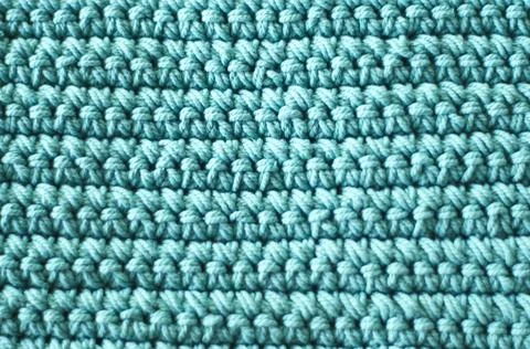 Full frame blue crochet pattern. Rope weaving crafts. Stock Photos